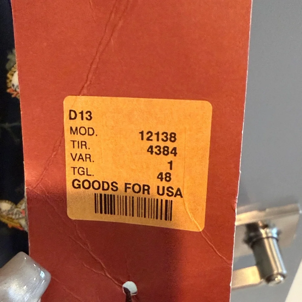 Etro Black Scarf dress with Floral Accents sz 48 New With Tags - Picture 7 of 9